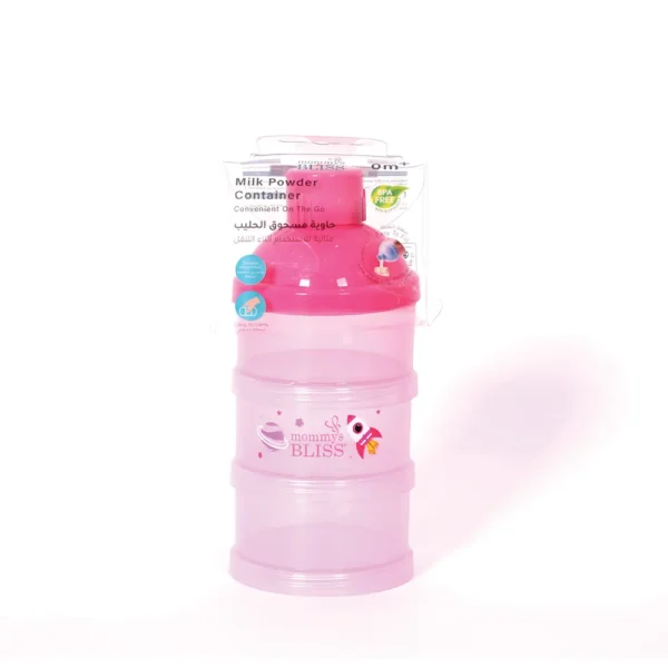MOMMY'S BLISS Milk Powder Container 3 Layer | BPA-Free, Easy Carry for 0+ Months | Pink - Image 3