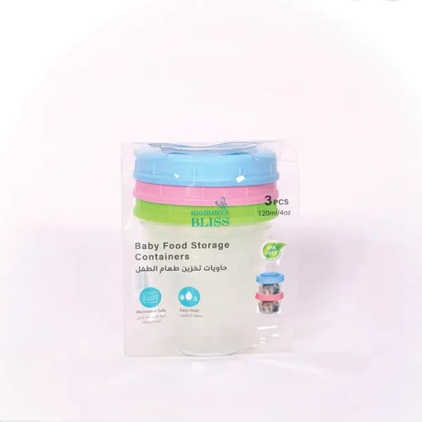 MOMMY'S BLISS Baby Food Storage Container 3-Pack | BPA-Free, Easy Carry | 0+ Months - Image 3