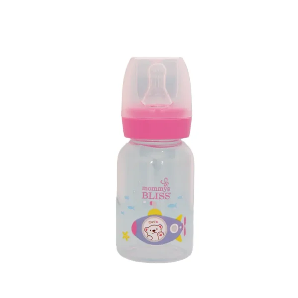 MOMMY'S BLISS STANDARD FEEDING BOTTLE 120 ML – BPA Free, Anti-Colic, Suitable for 3 Months+ | Pink