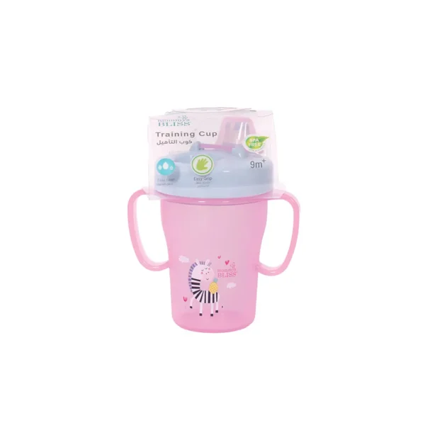 MOMMY'S BLISS Training Cup | Easy Grip, Easy Clean | Ideal for 9+ Months - Pink