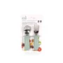 MOMMY'S BLISS Steel Baby Spoon and Fork Set with Silicone Handle | 6+ Months | BPA-Free, FDA Certified | Green