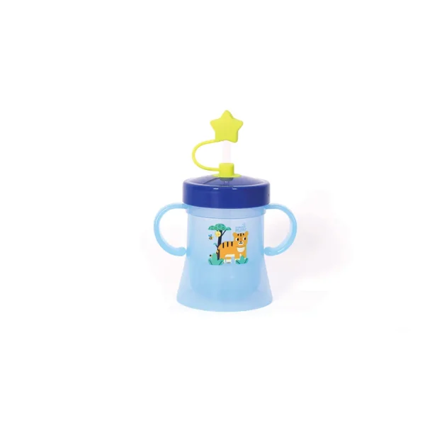MOMMY'S BLISS Straw Cup | BPA-Free, Leak-Proof, Easy Grip | 180ml for 18+ Months | Blue - Image 2