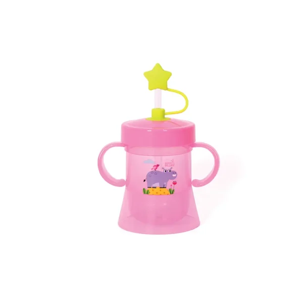 MOMMY'S BLISS Straw Cup | BPA-Free, Leak-Proof, Easy Grip | 180ml for 18+ Months | Pink - Image 2