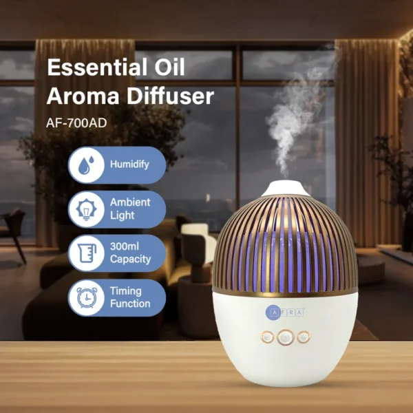 AFRA ULTRASONIC ESSENTIAL OIL AROMA DIFFUSER AF-700AD - Image 5