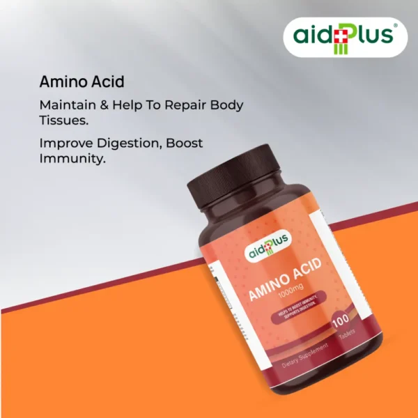 AID PLUS Amino Acid 1000mg 100’s – Immunity Boost, Digestion Support & Muscle Recovery Supplement - Image 4