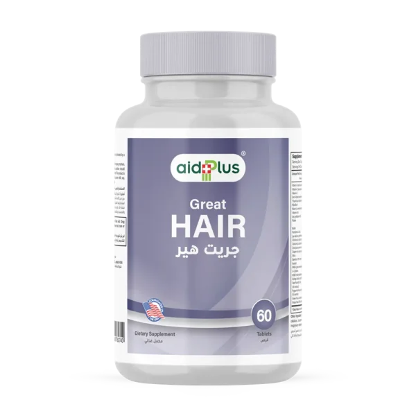 AID PLUS Great Hair Formula – 60 Tablets | Complete Vitamin & Herbal Support for Healthy Hair