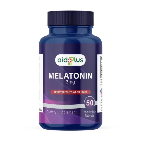 AID PLUS Melatonin 3mg 50’s – Chewable Sleep Support Tablets