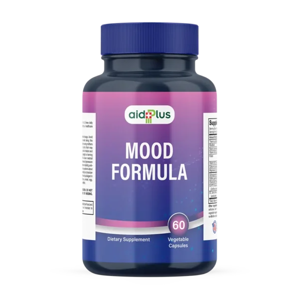 AID PLUS Mood Formula 60’s – Stress Relief, Relaxation & Emotional Balance Supplement