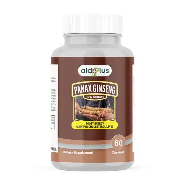 AID PLUS Panax Ginseng 500mg 60’s – Energy, Stamina & Mental Performance Support