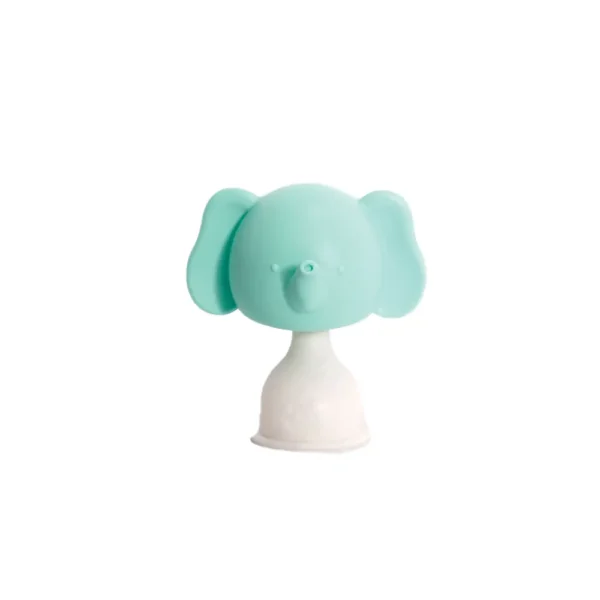 MOMMY'S BLISS Elephant Rattle Teether | BPA-Free, Easy Clean, FDA Certified | Soft Food-Grade Silicone | Cyan