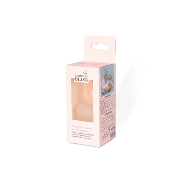 MOMMY'S BLISS Silicon Rabbit Fruit Feeder | 100% Food-Grade Silicone, Easy Clean, Chemical-Free | Pink - Image 4