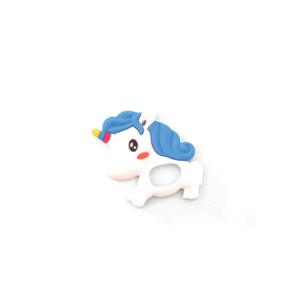 MOMMY'S BLISS Unicorn Silicone Teether | BPA-Free, Easy Clean, Chemical-Free | Soft Food-Grade Silicone | Blue - Image 2