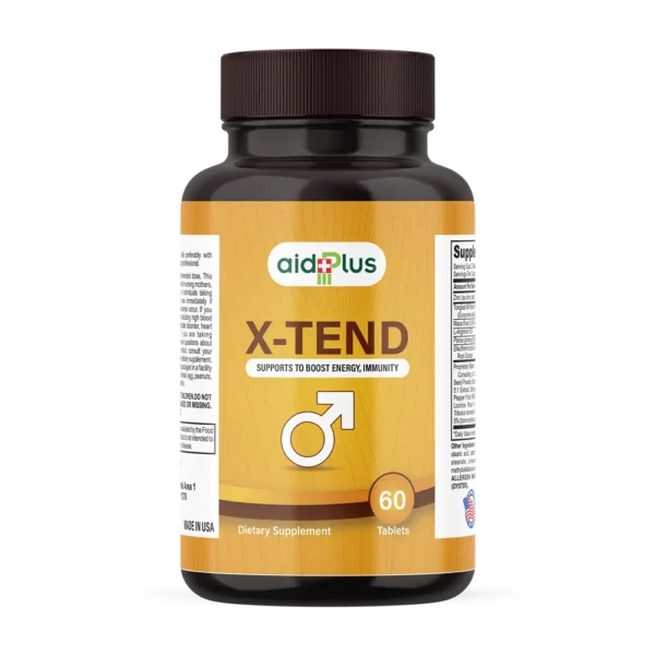 AID PLUS X-TEND for Men – Testosterone & Vitality Support – 60 Tablets