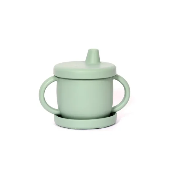 MOMMY'S BLISS Silicon Baby Training Cup | BPA-Free, Easy Clean, FDA Certified | Green