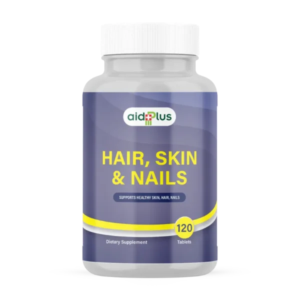 AID PLUS Hair, Skin & Nails – 120 Tablets | Collagen, Biotin & Antioxidant Beauty Formula